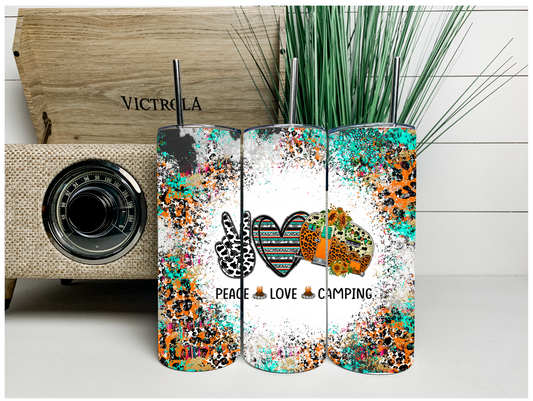 Peace, Love, Camping Tumbler