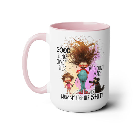 Mom Two-Tone Coffee Mugs, 15oz