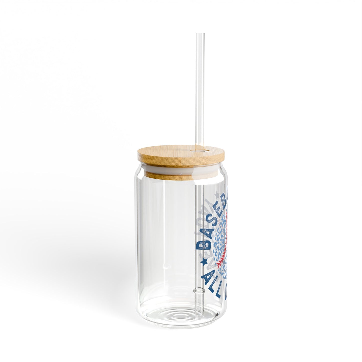 Baseball All Day Everyday Sipper Glass, 16oz