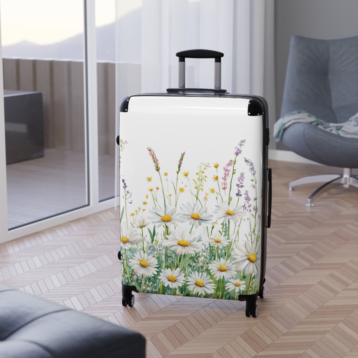 Daisy Do Travel Suitcase - Spring Bloom Design for Adventurers