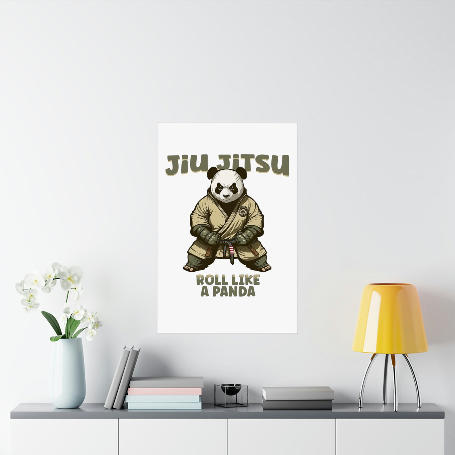 Jiu Jitsu Roll like a Panda Matte Vertical Posters