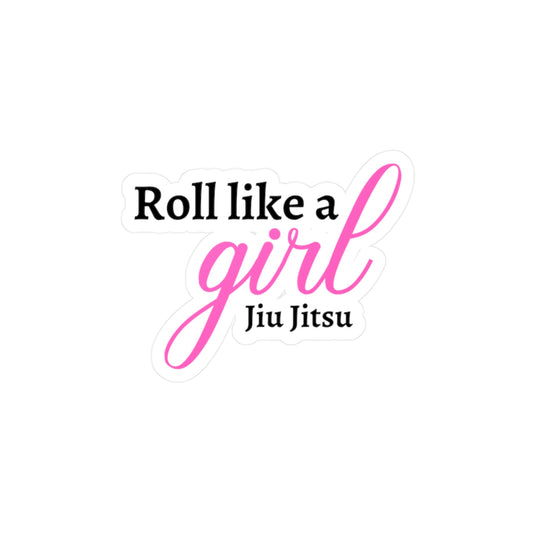 Roll Like A Girl Kiss-Cut Vinyl Decals