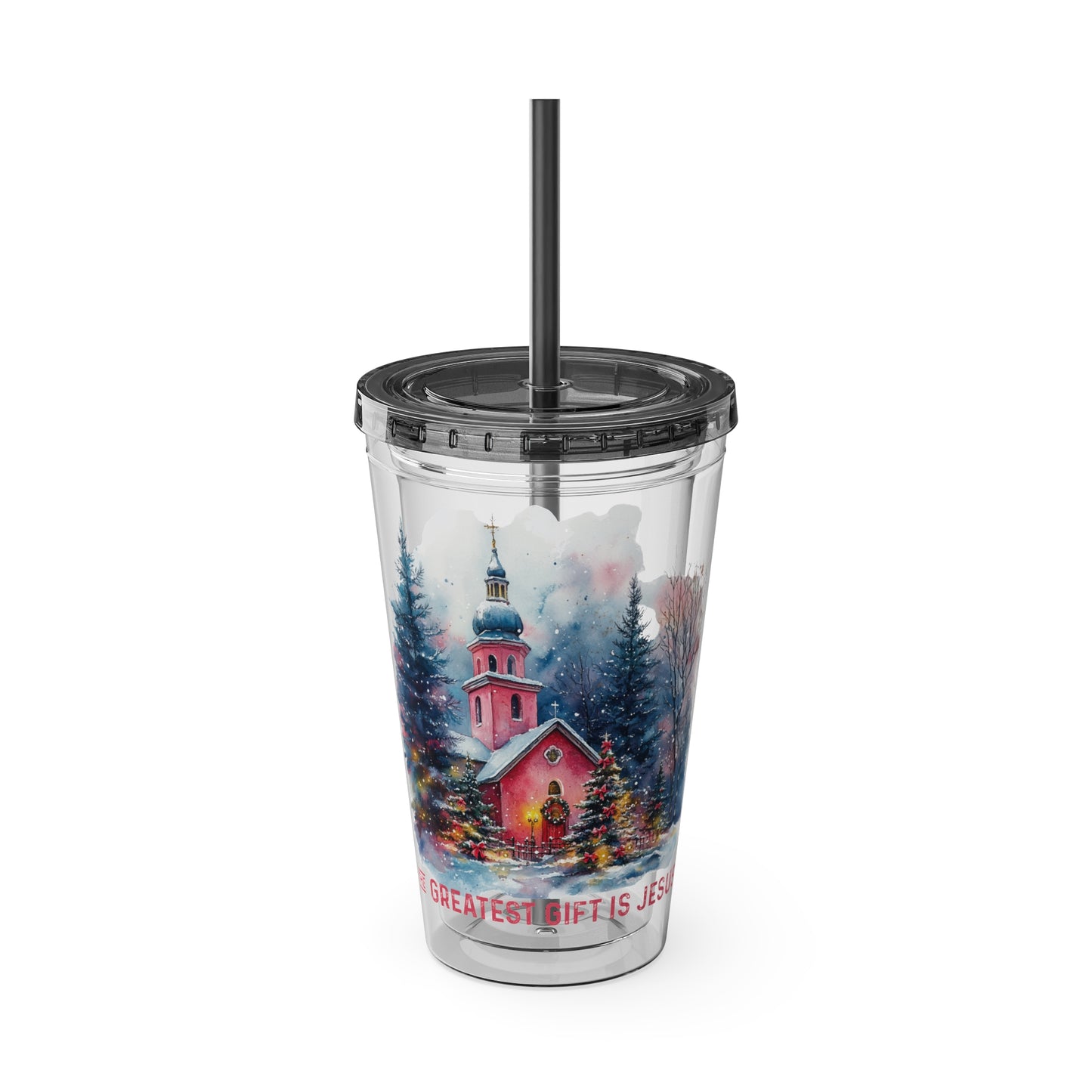 The Greatest Gift Sunsplash Tumbler with Straw, 16oz
