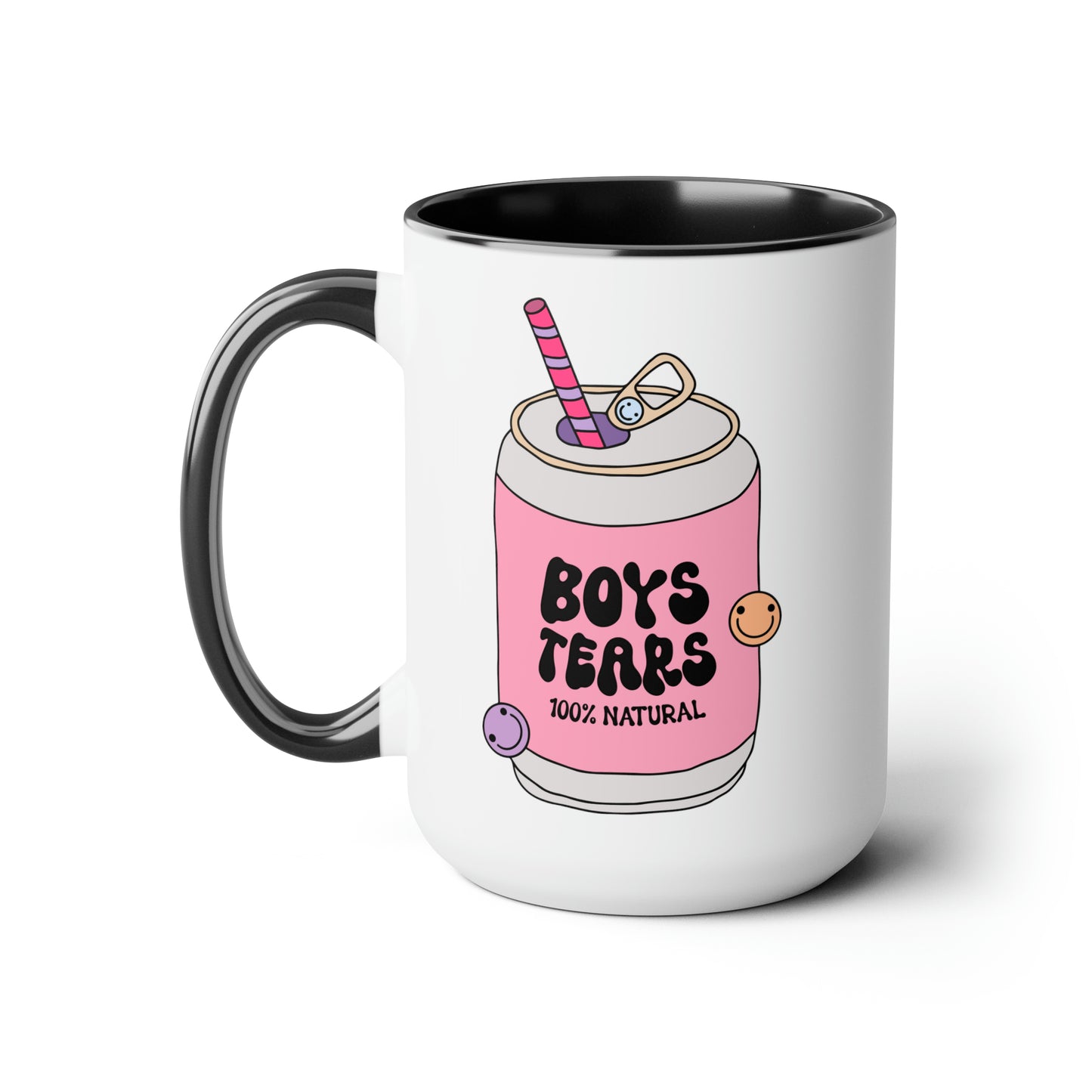 Boys Tears Two-Tone Coffee Mugs, 15oz