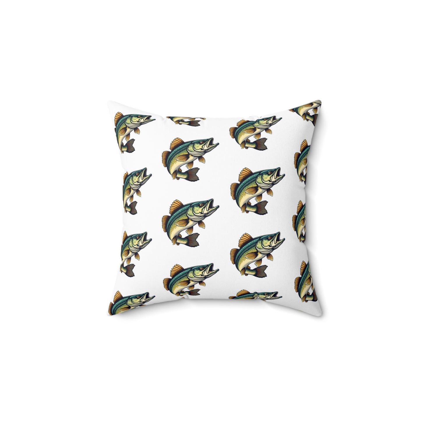 Walleye Spun Polyester Square Pillow