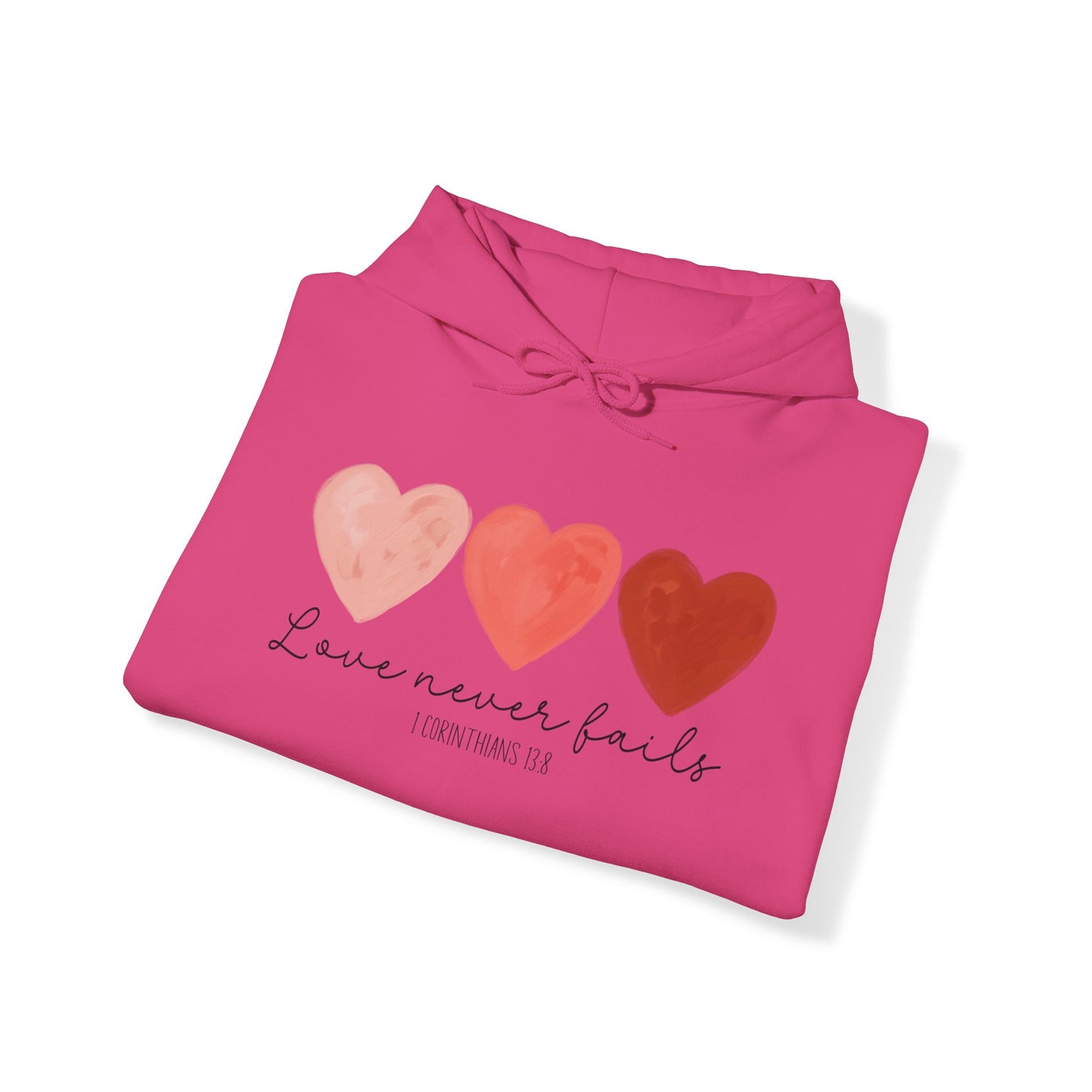 Love Never Fails Unisex Heavy Blend™ Hooded Sweatshirt