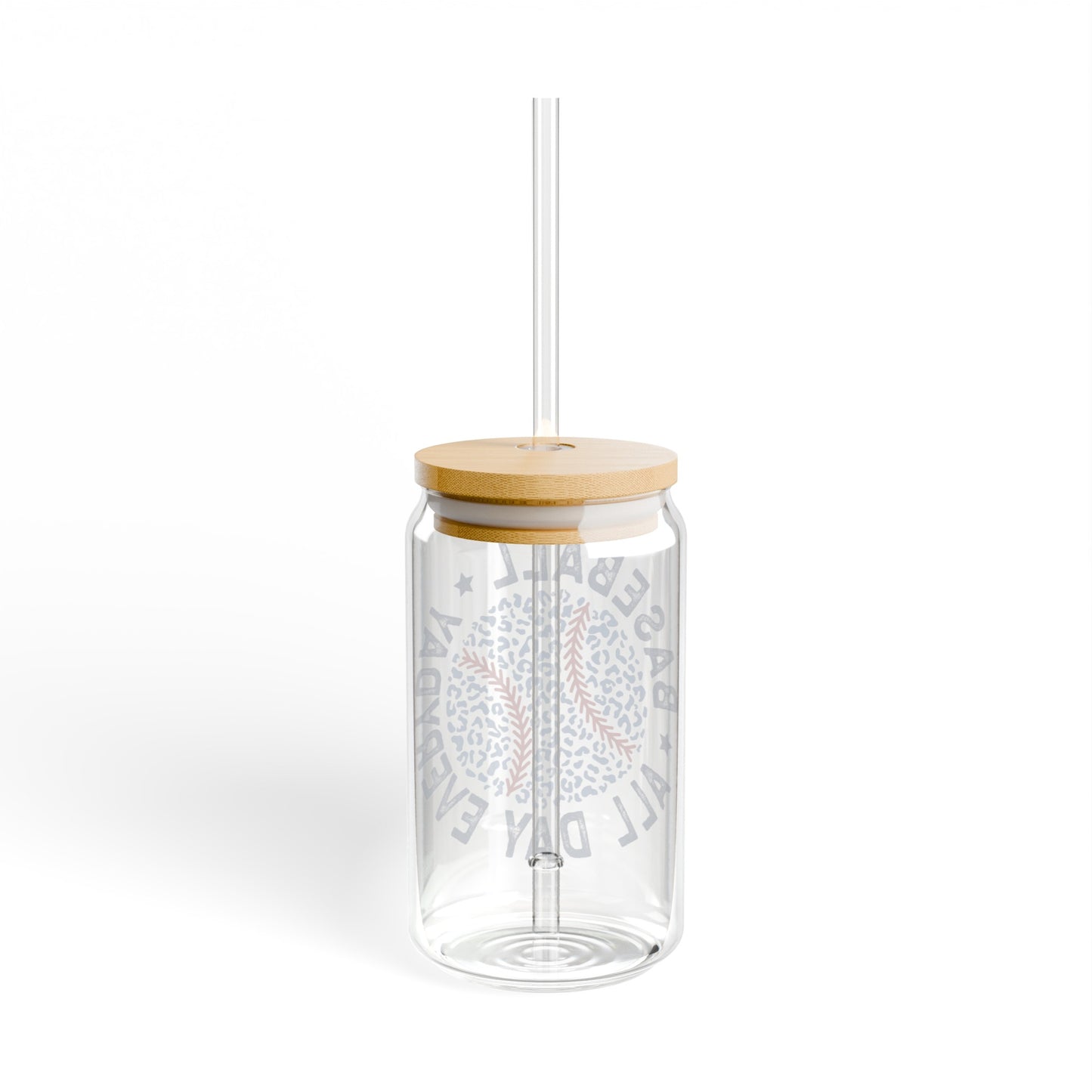 Baseball All Day Everyday Sipper Glass, 16oz