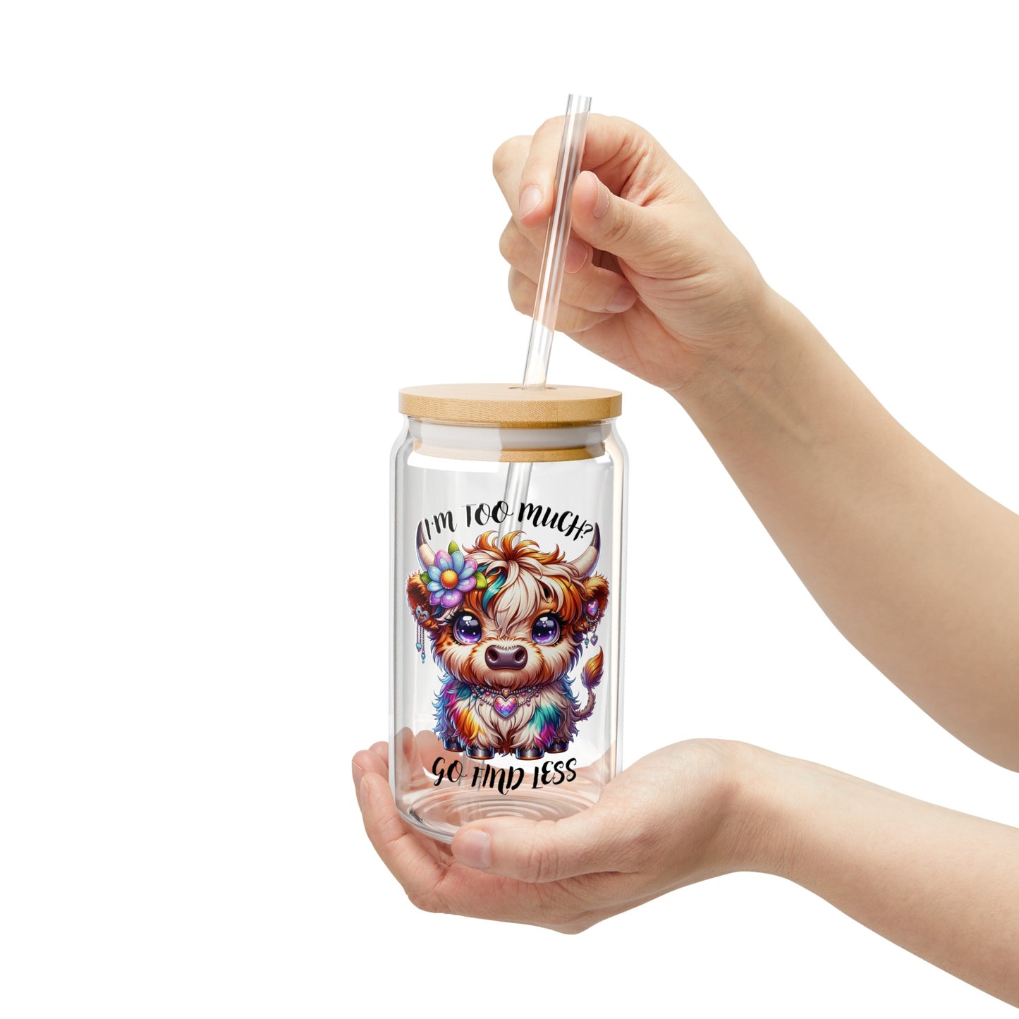 Go Find Less Sipper Glass, 16oz