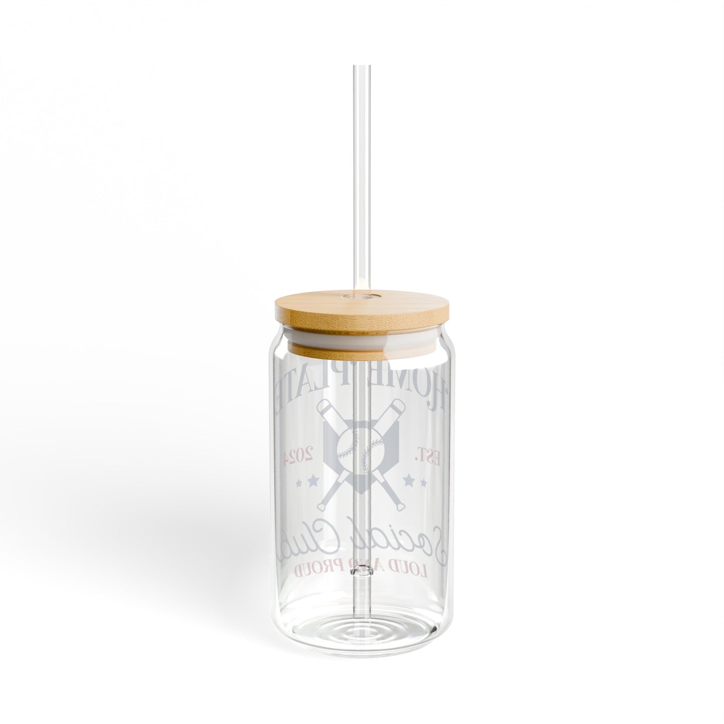 Home plate Social Club Sipper Glass, 16oz