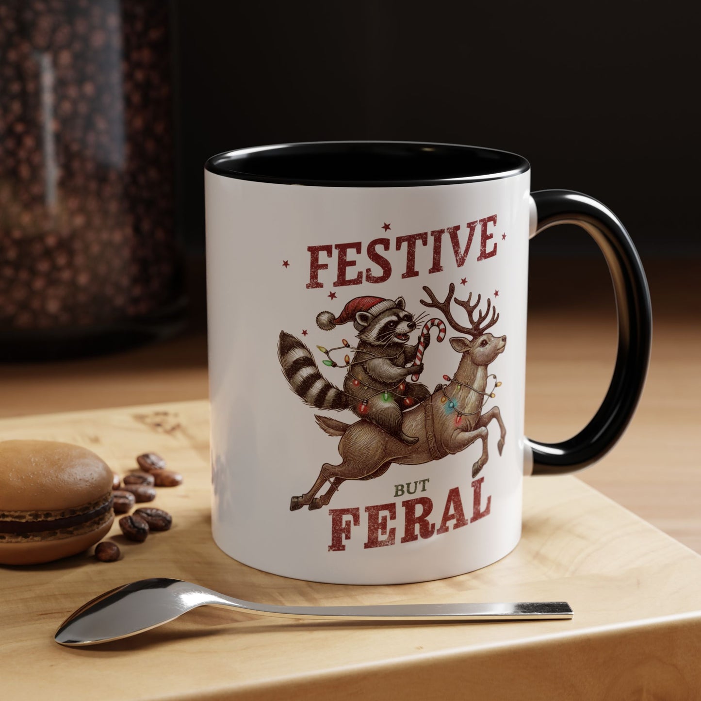 Festive but Feral Accent Coffee Mug (11, 15oz)