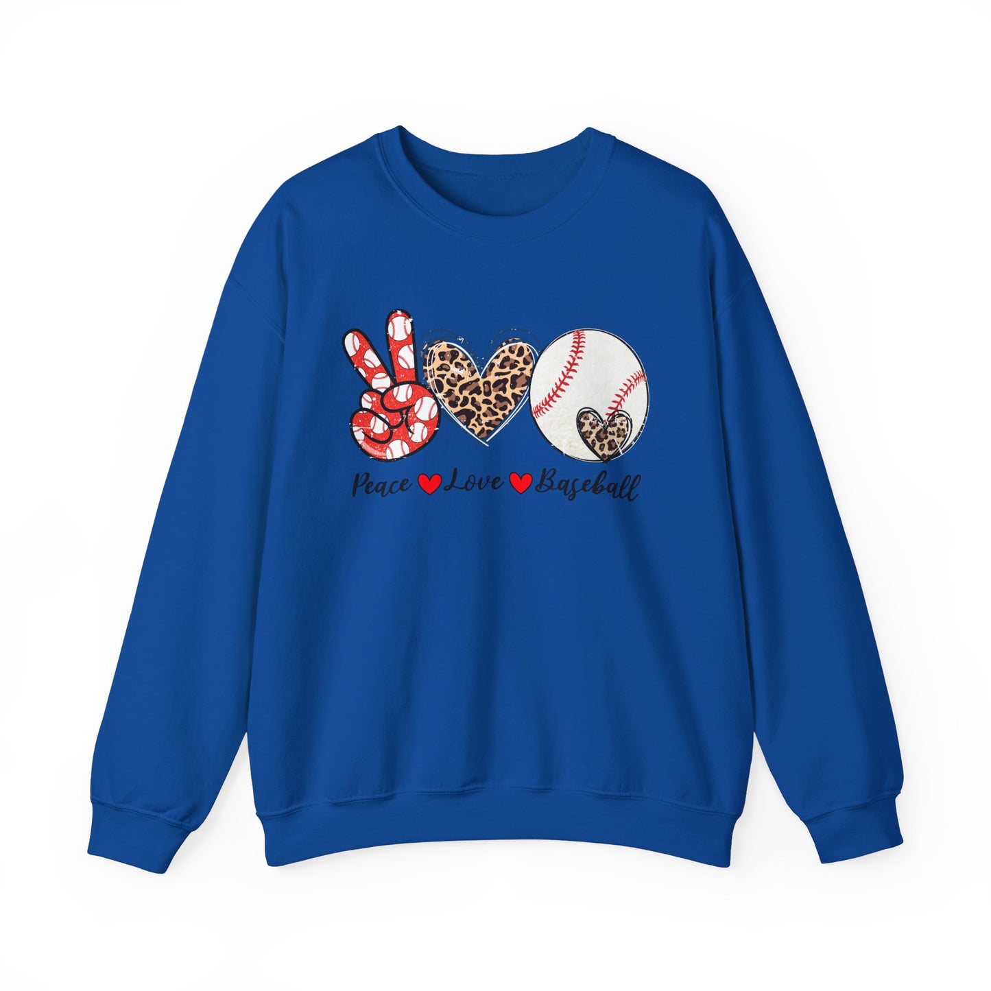 Peace LOVE Baseball Unisex Heavy Blend™ Crewneck Sweatshirt