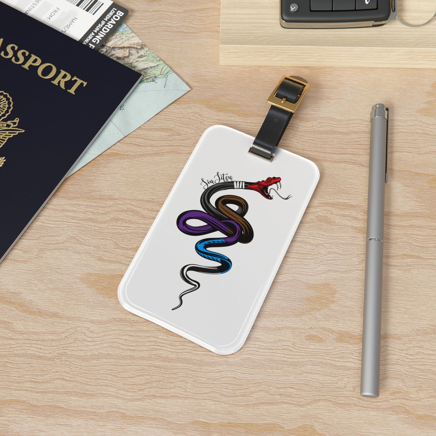 Jiu Jitsu Snake Luggage Tag