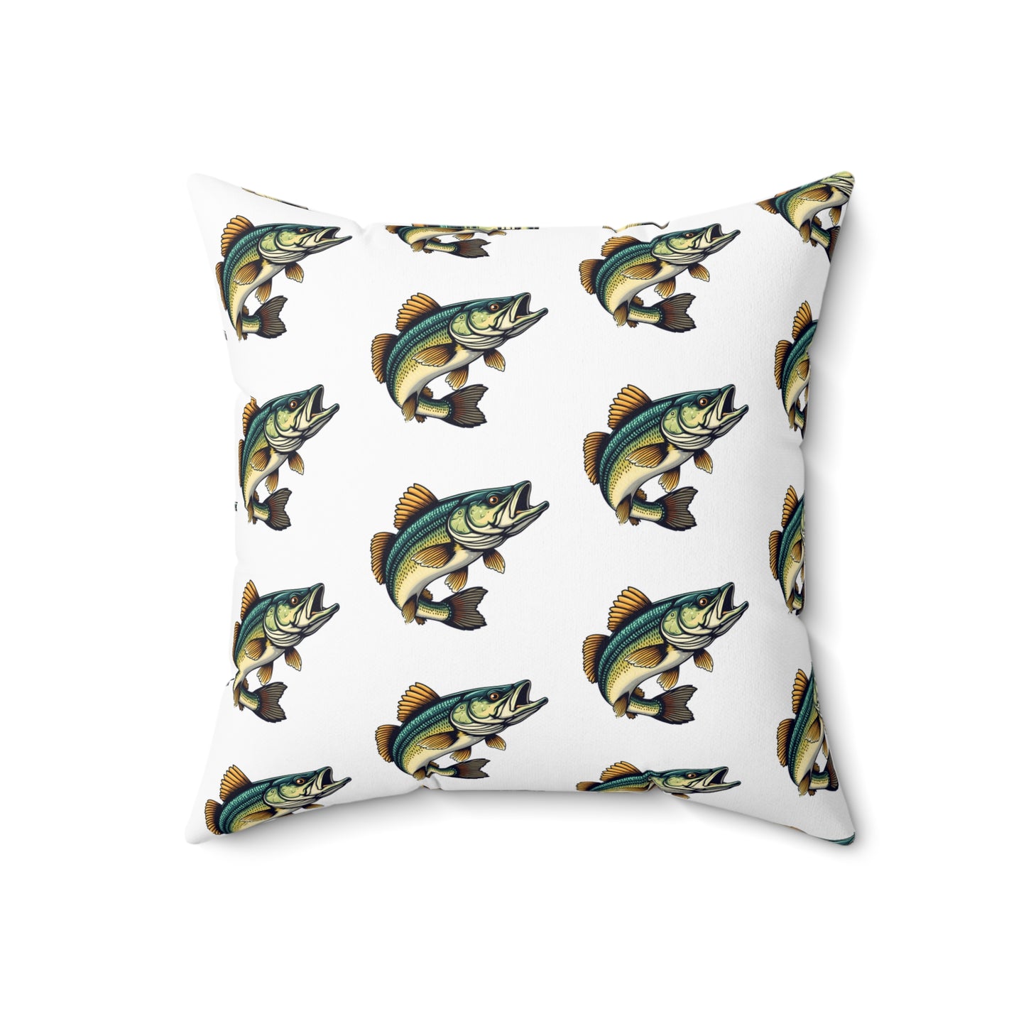 Walleye Spun Polyester Square Pillow