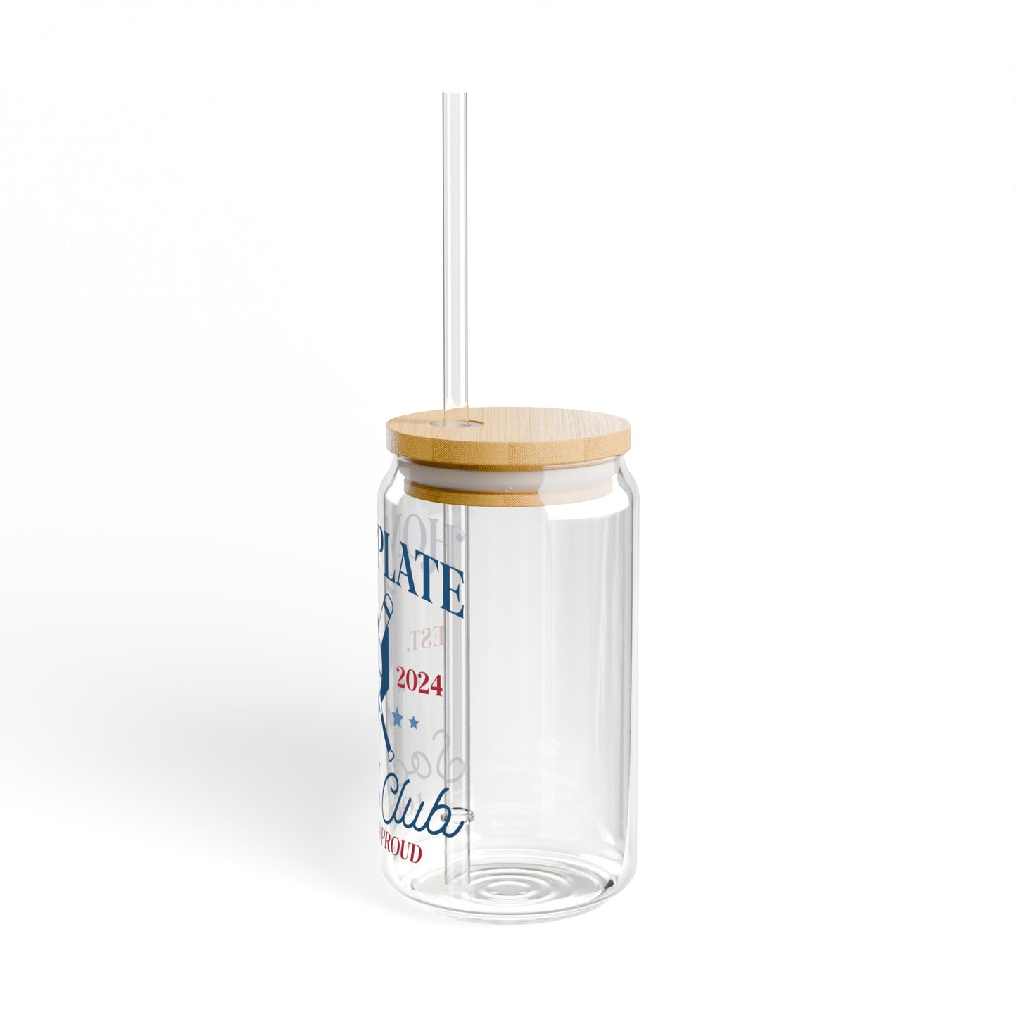 Home plate Social Club Sipper Glass, 16oz