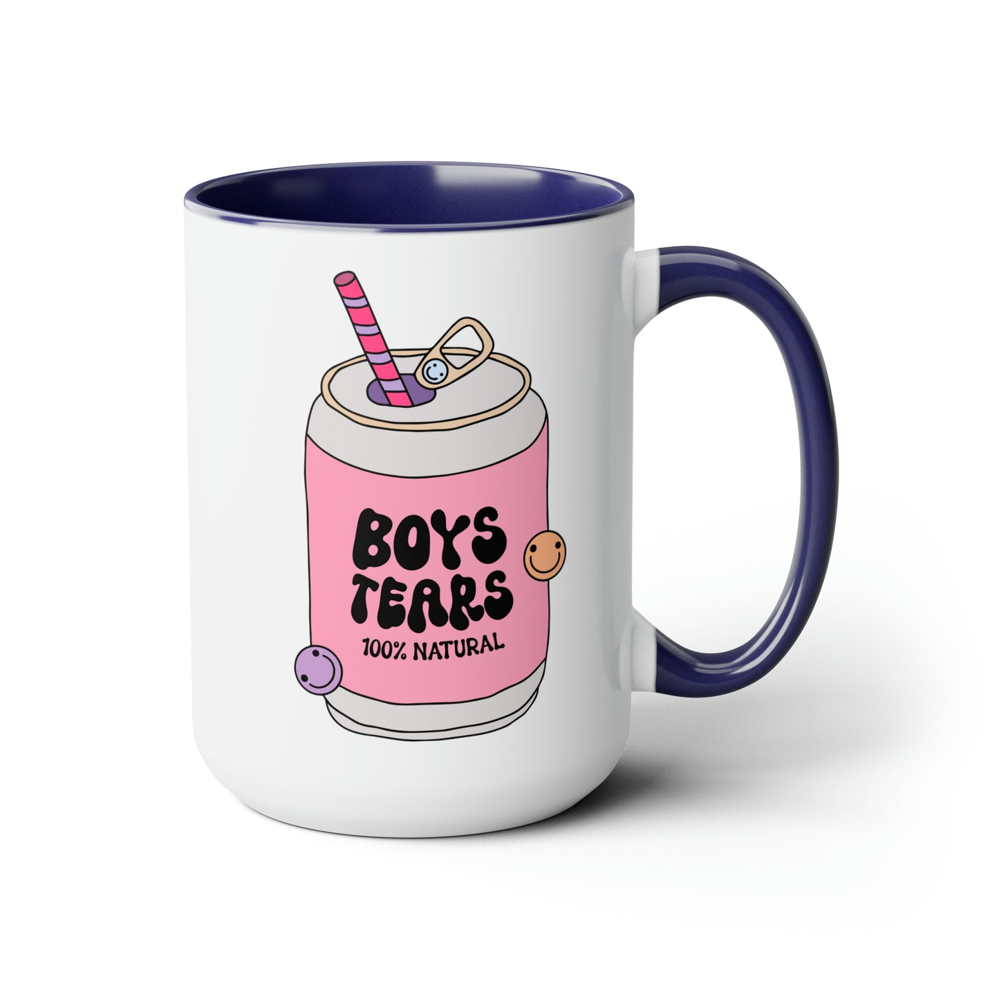 Boys Tears Two-Tone Coffee Mugs, 15oz