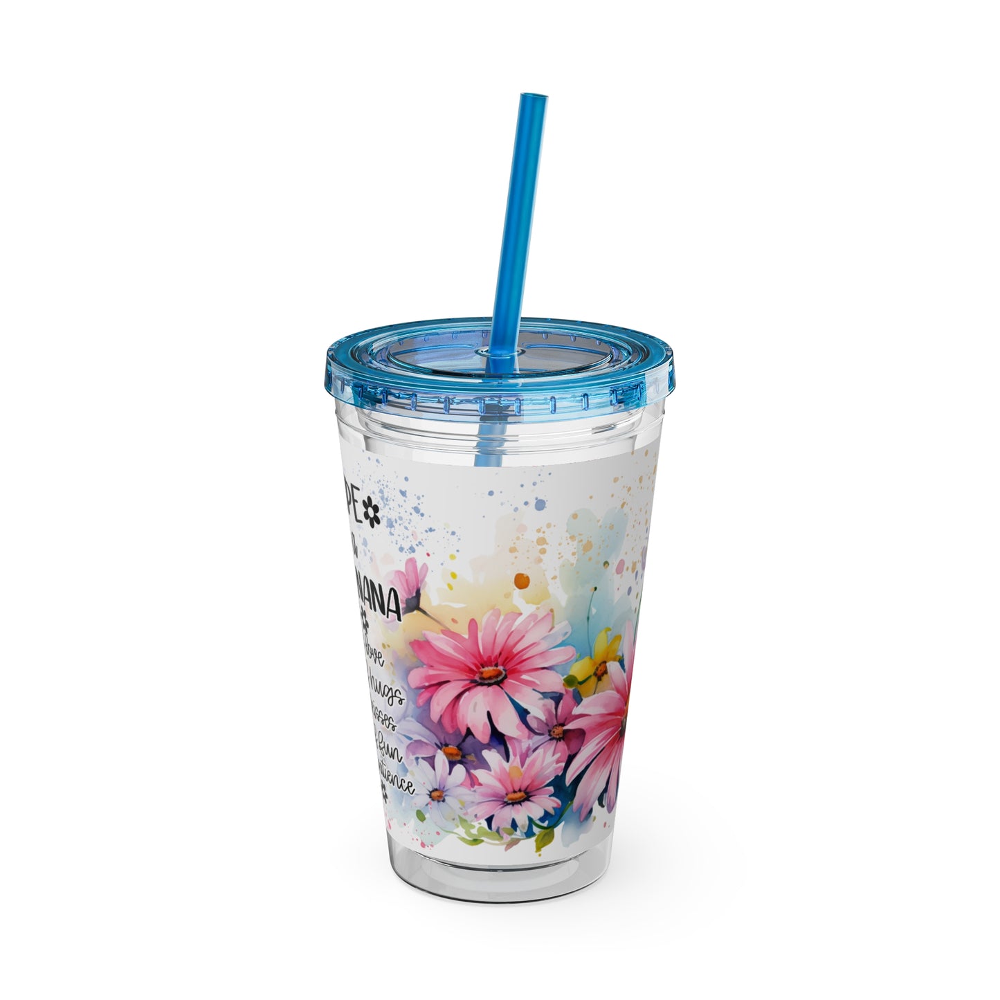 Nana Sunsplash Tumbler with Straw, 16oz