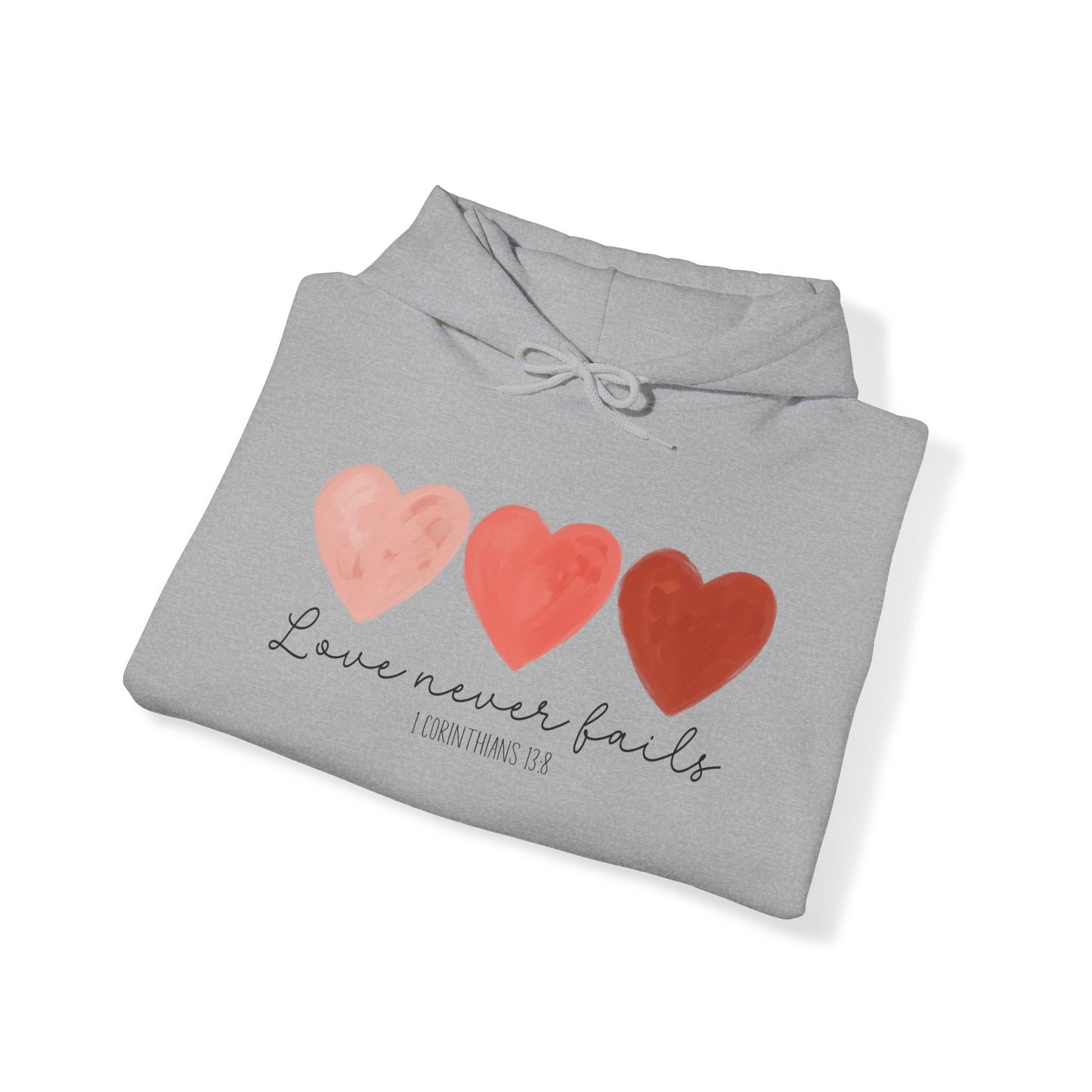 Love Never Fails Unisex Heavy Blend™ Hooded Sweatshirt