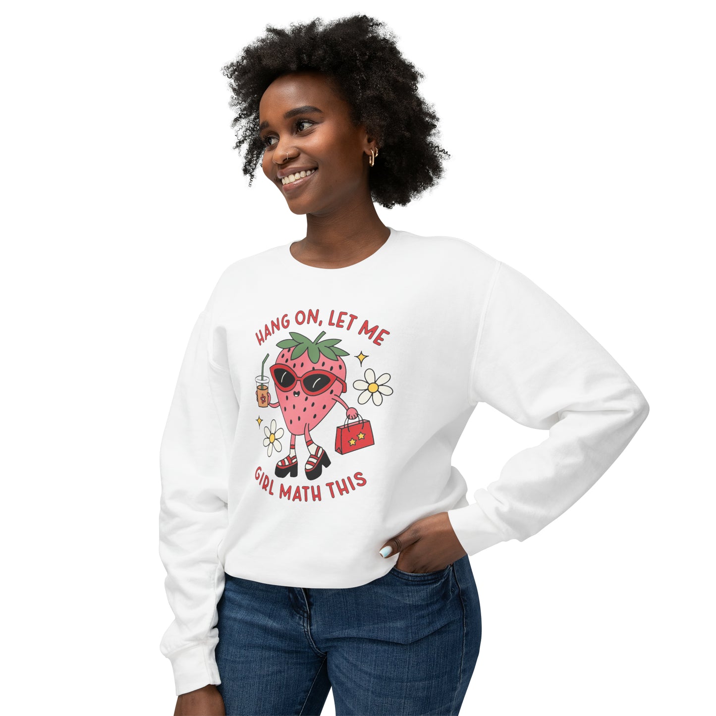 Girl Math Unisex Lightweight Crewneck Sweatshirt