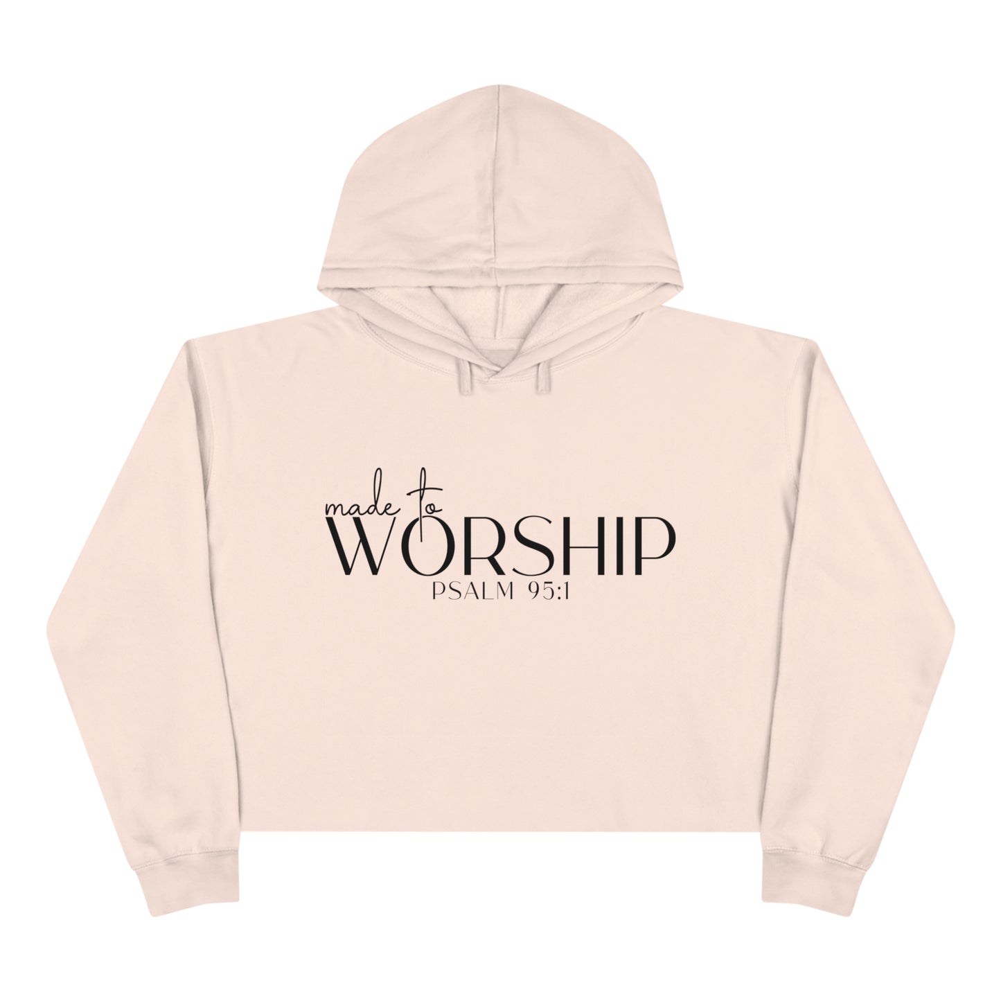Made to Worship Crop Hoodie