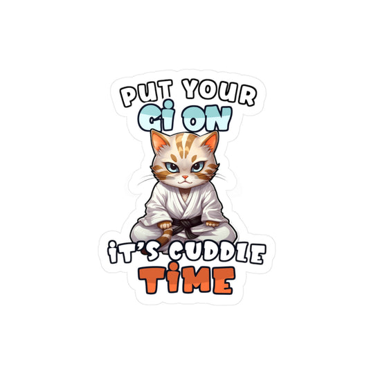 Cat Cuddle Kiss-Cut Vinyl Decals