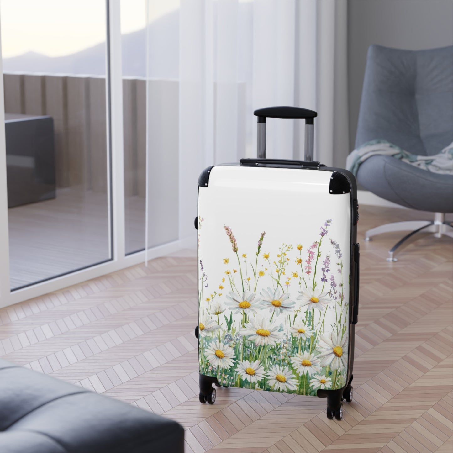 Daisy Do Travel Suitcase - Spring Bloom Design for Adventurers