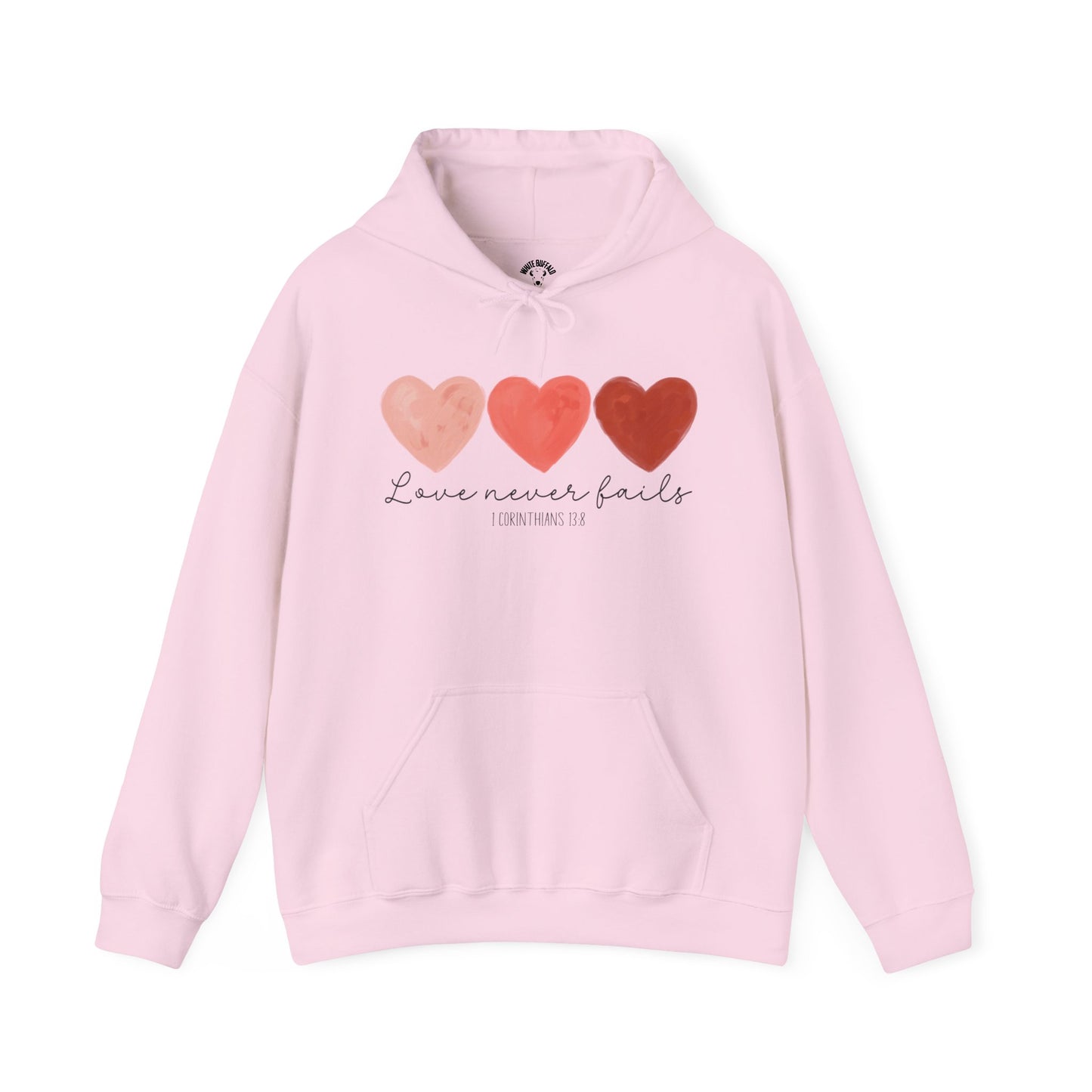 Love Never Fails Unisex Heavy Blend™ Hooded Sweatshirt