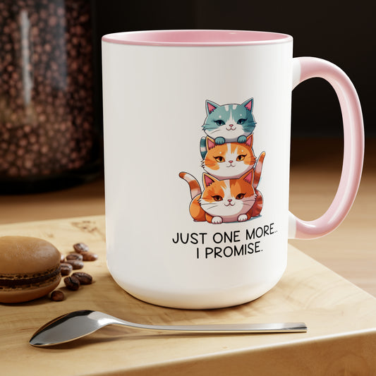One more Cat Two-Tone Coffee Mugs, 15oz