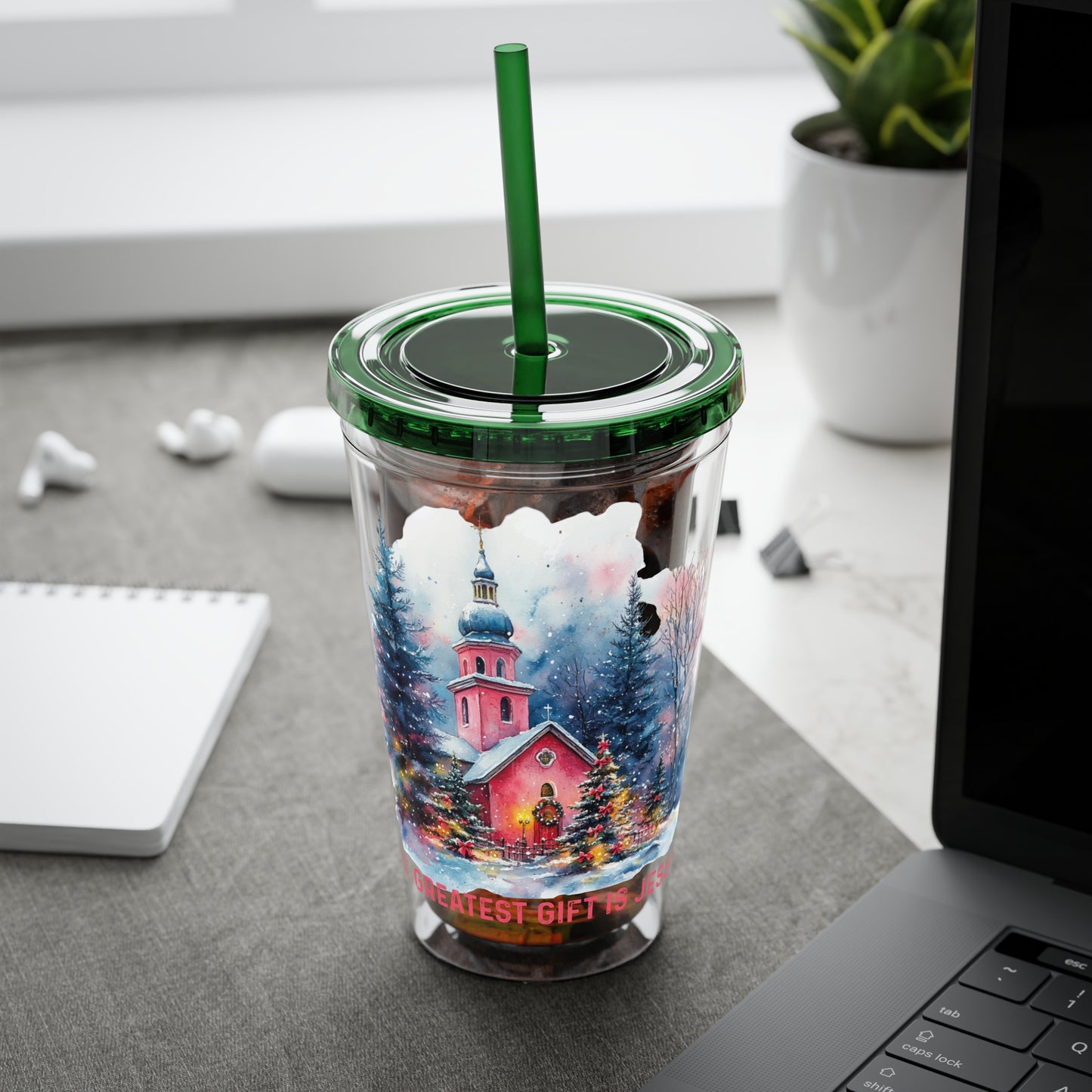 The Greatest Gift Sunsplash Tumbler with Straw, 16oz