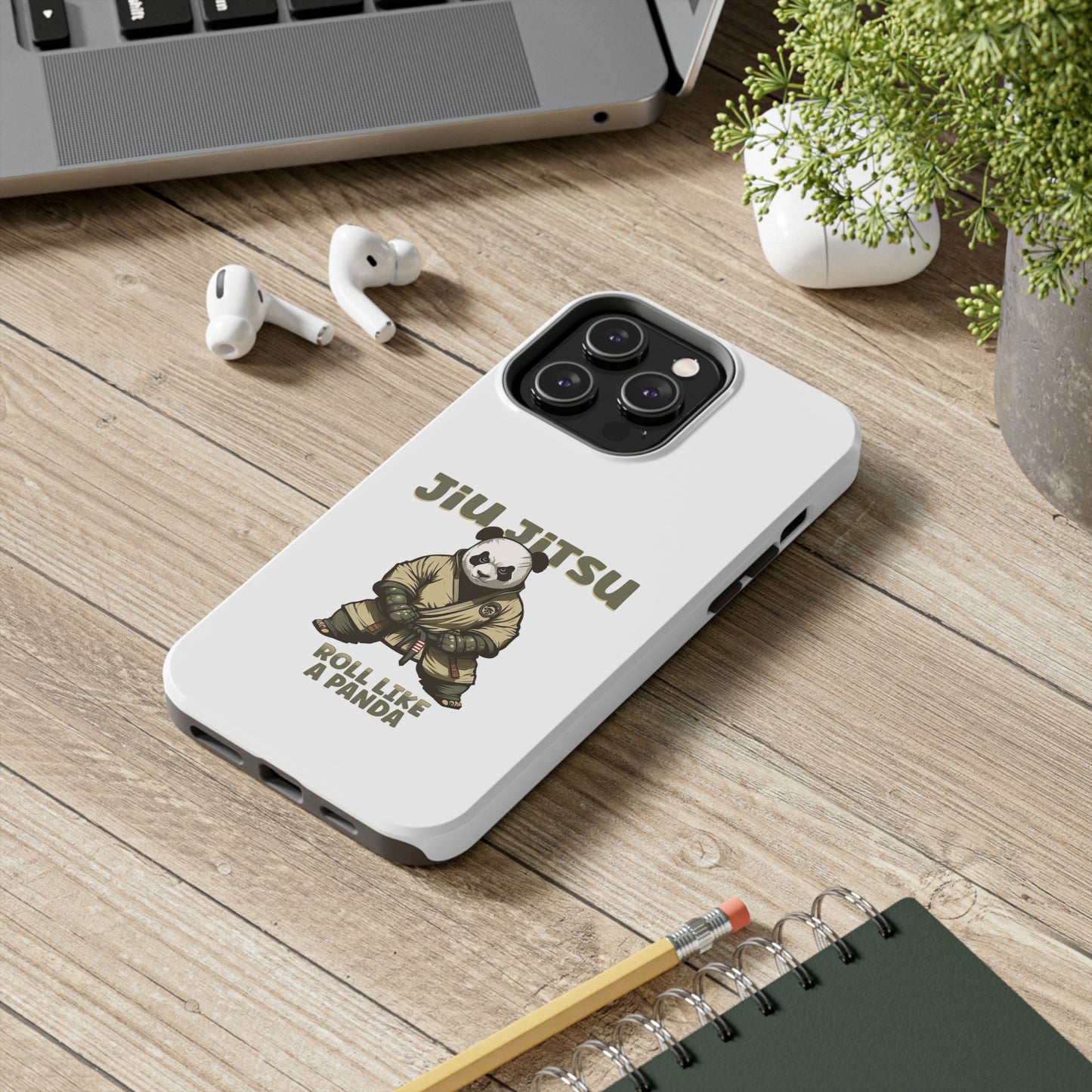Jiu Jitsu Roll like a Panda Tough Phone Cases