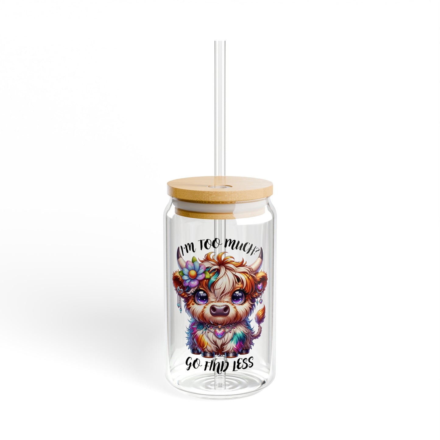 Go Find Less Sipper Glass, 16oz