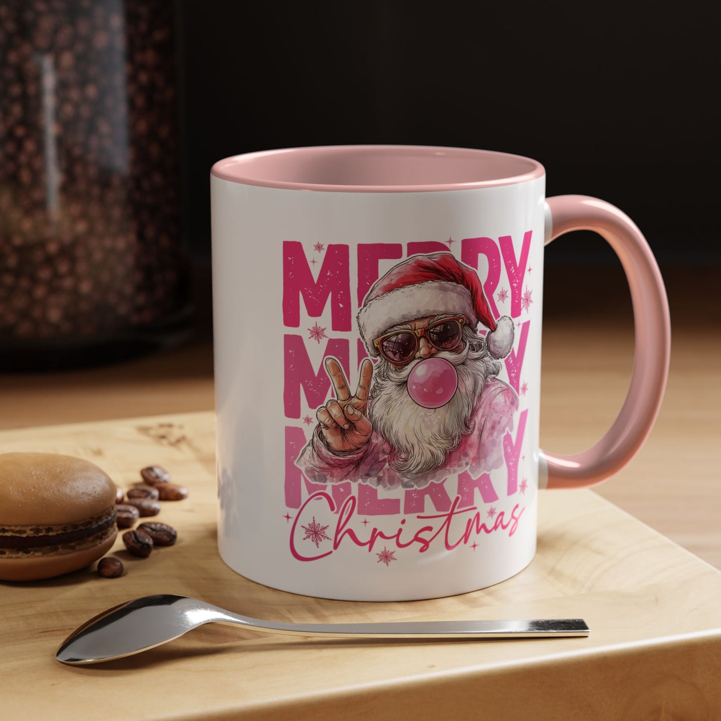 Merry Christmas Santa Accent Coffee Mug (11, 15oz)