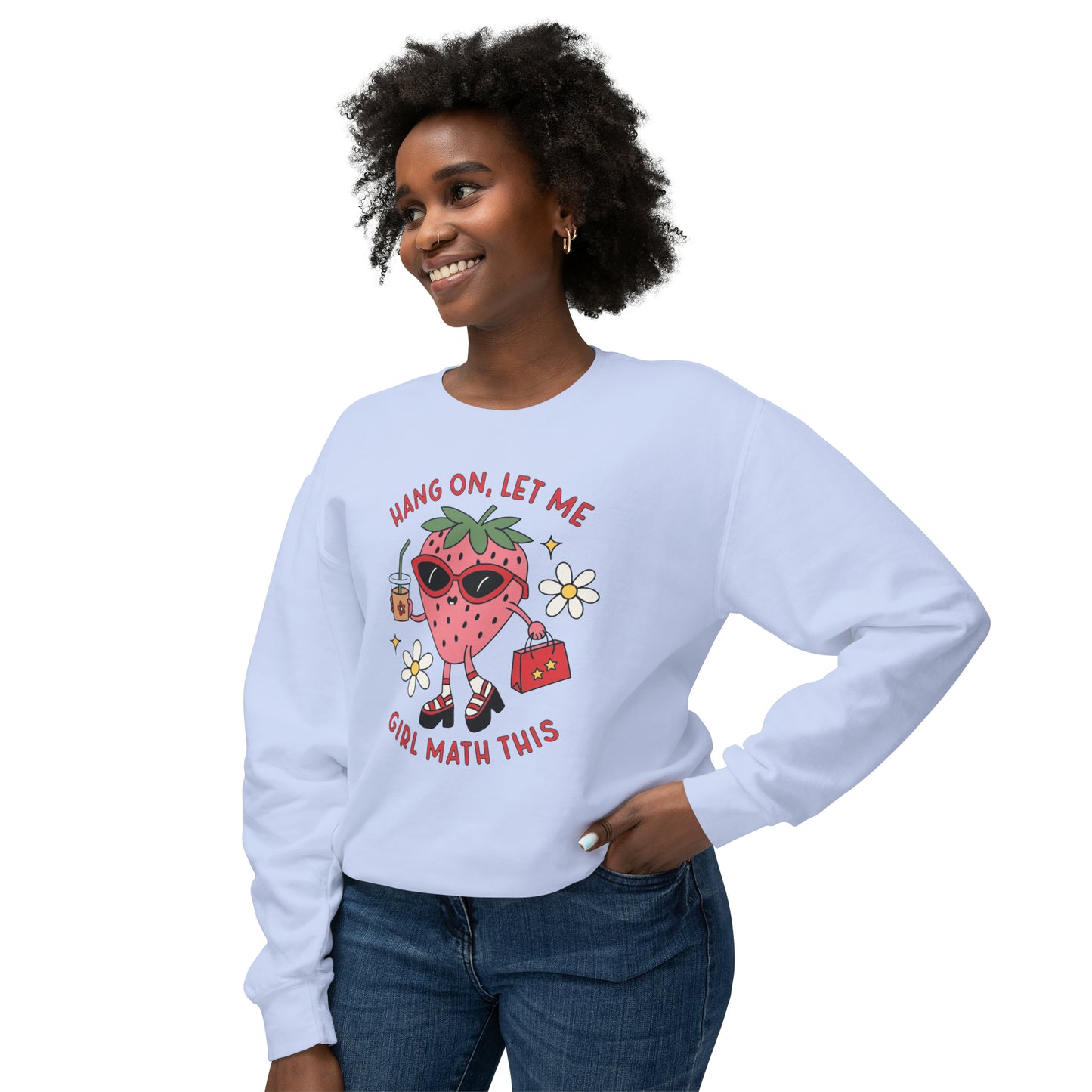 Girl Math Unisex Lightweight Crewneck Sweatshirt