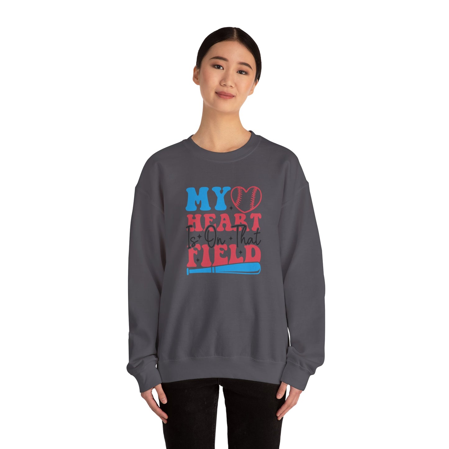 Heart is on that Field Unisex Heavy Blend™ Crewneck Sweatshirt