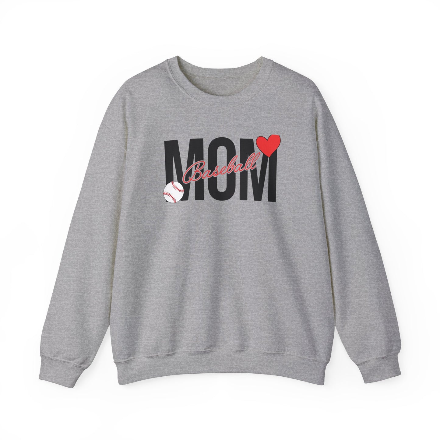 Baseball Mom Heart Unisex Heavy Blend™ Crewneck Sweatshirt