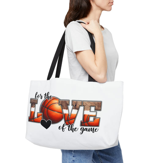 For the Love of the Game Basketball Weekender Tote Bag