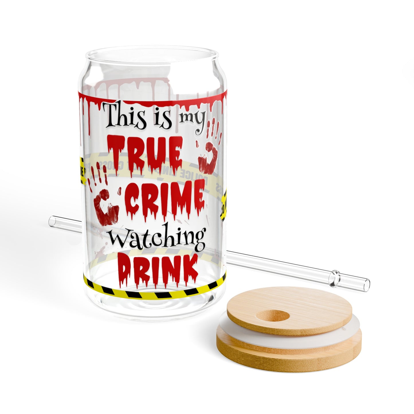 True Crime Sipper Glass, 16oz