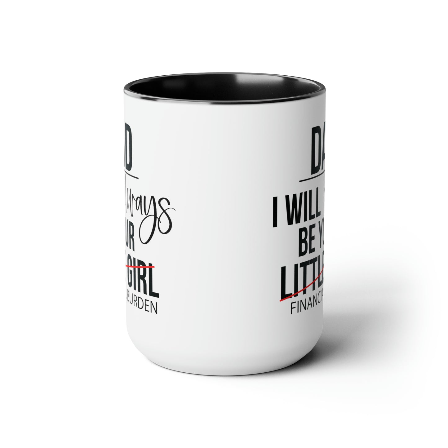 Financial Burden Two-Tone Coffee Mugs, 15oz