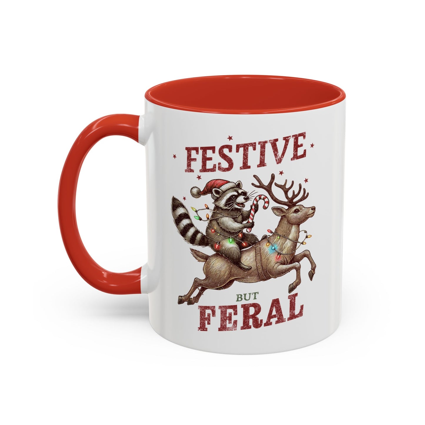 Festive but Feral Accent Coffee Mug (11, 15oz)