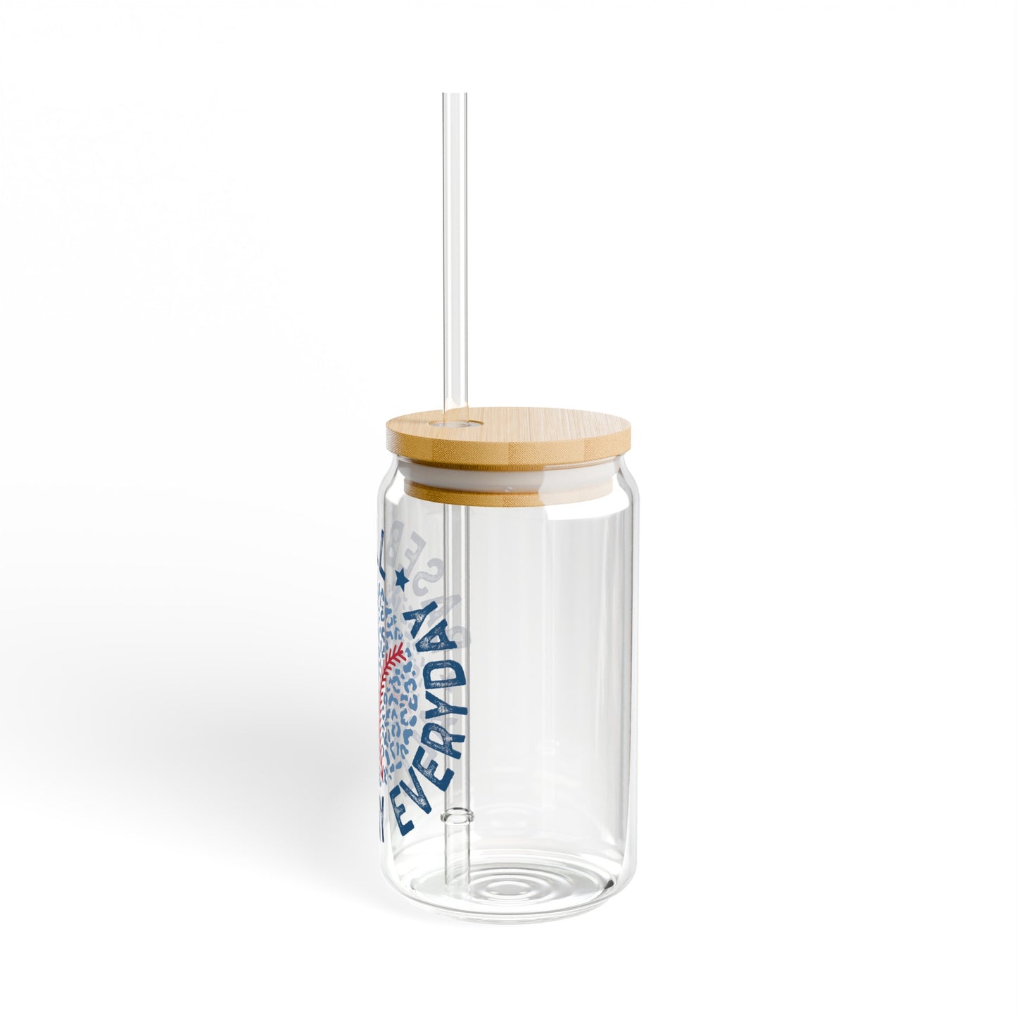 Baseball All Day Everyday Sipper Glass, 16oz
