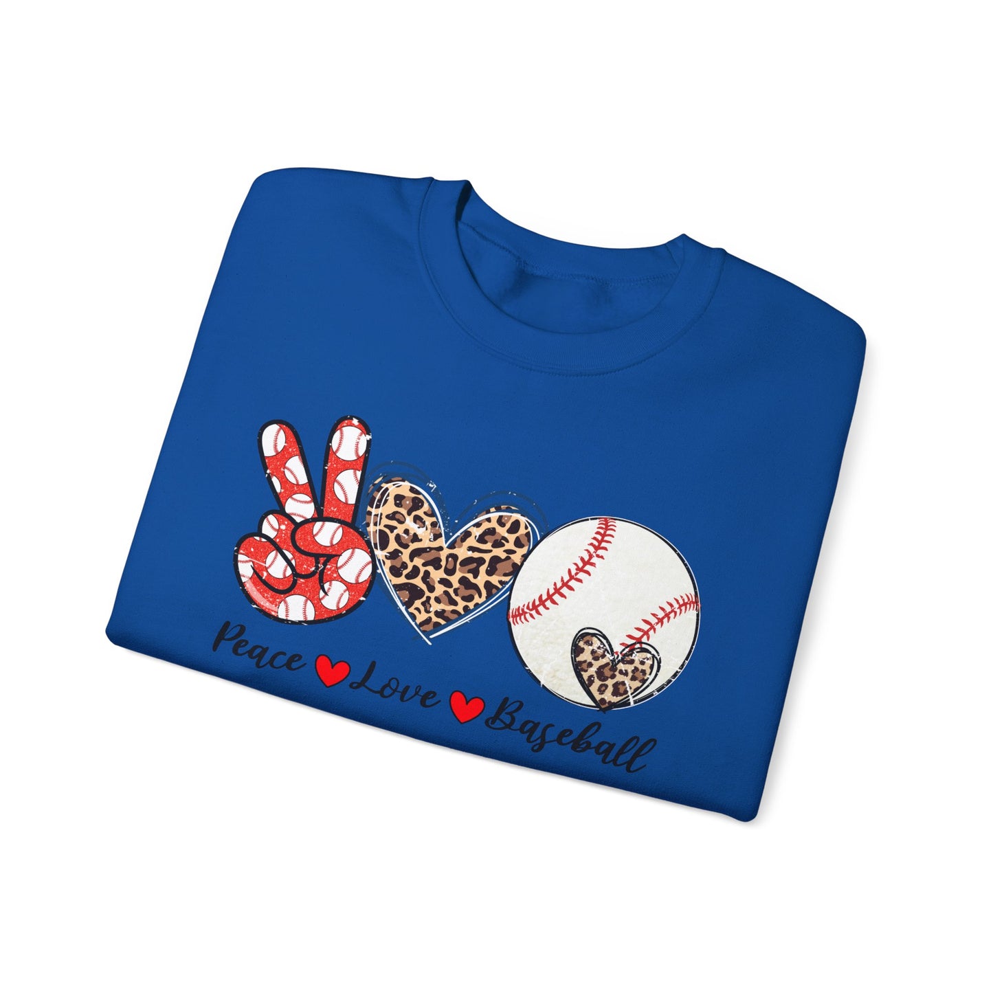 Peace LOVE Baseball Unisex Heavy Blend™ Crewneck Sweatshirt