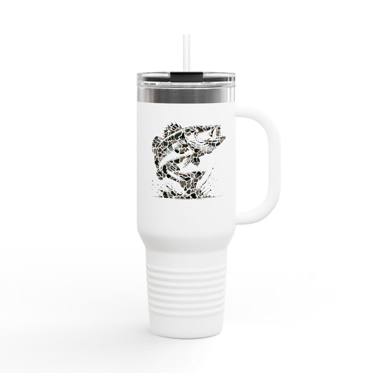 Camo Walleye Insulated Travel Mug, 40oz
