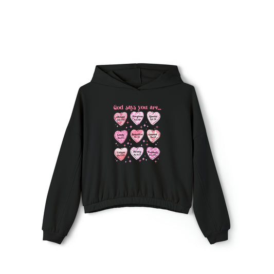 God Says Women's Cinched Bottom Hoodie