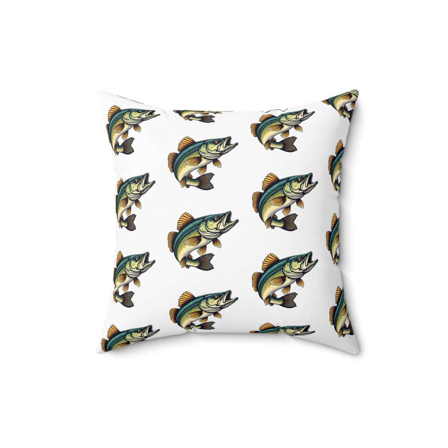 Walleye Spun Polyester Square Pillow