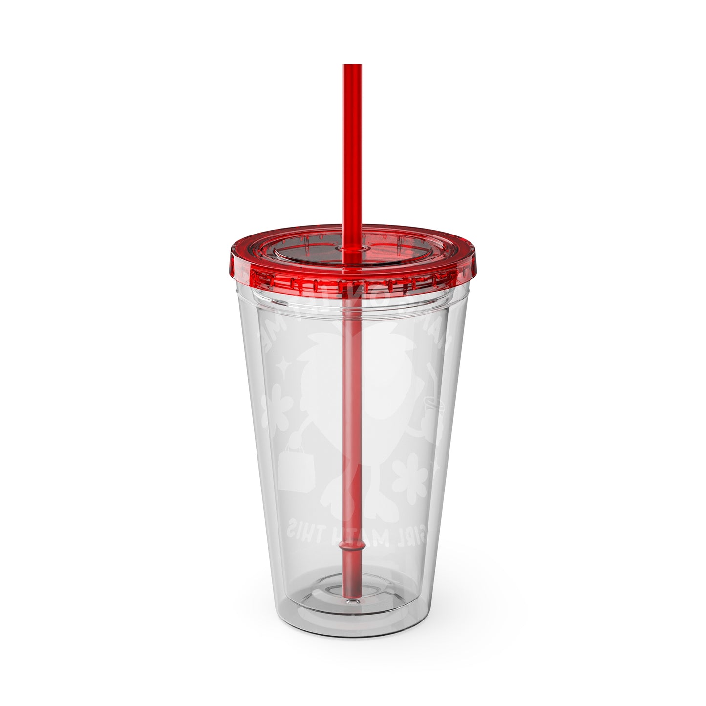 Girl Math Sunsplash Tumbler with Straw, 16oz