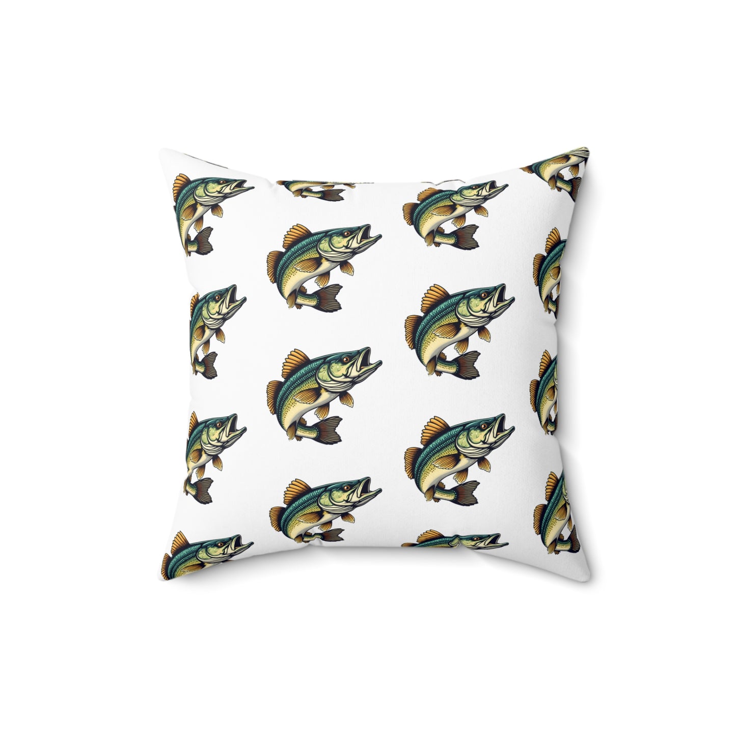 Walleye Spun Polyester Square Pillow
