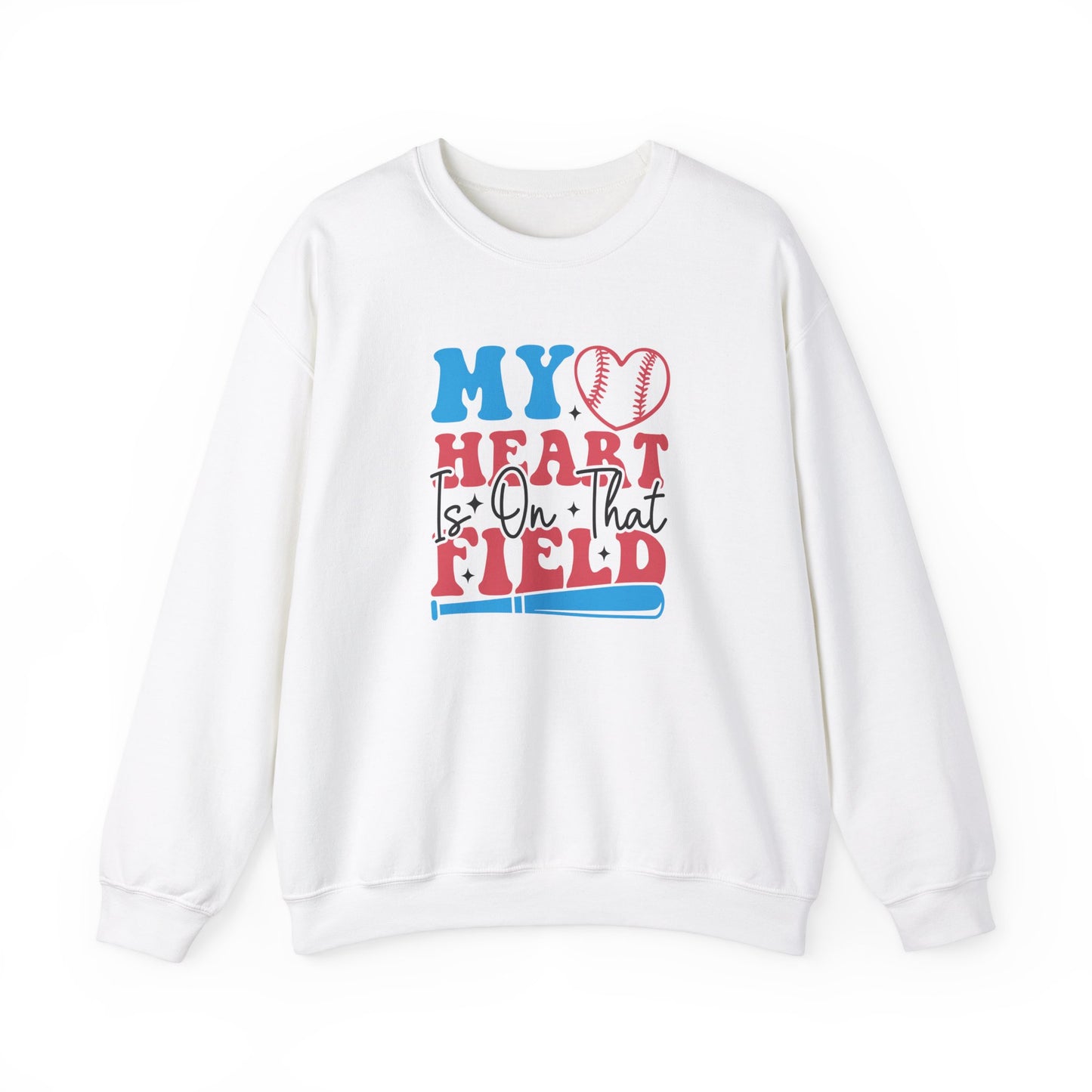 Heart is on that Field Unisex Heavy Blend™ Crewneck Sweatshirt