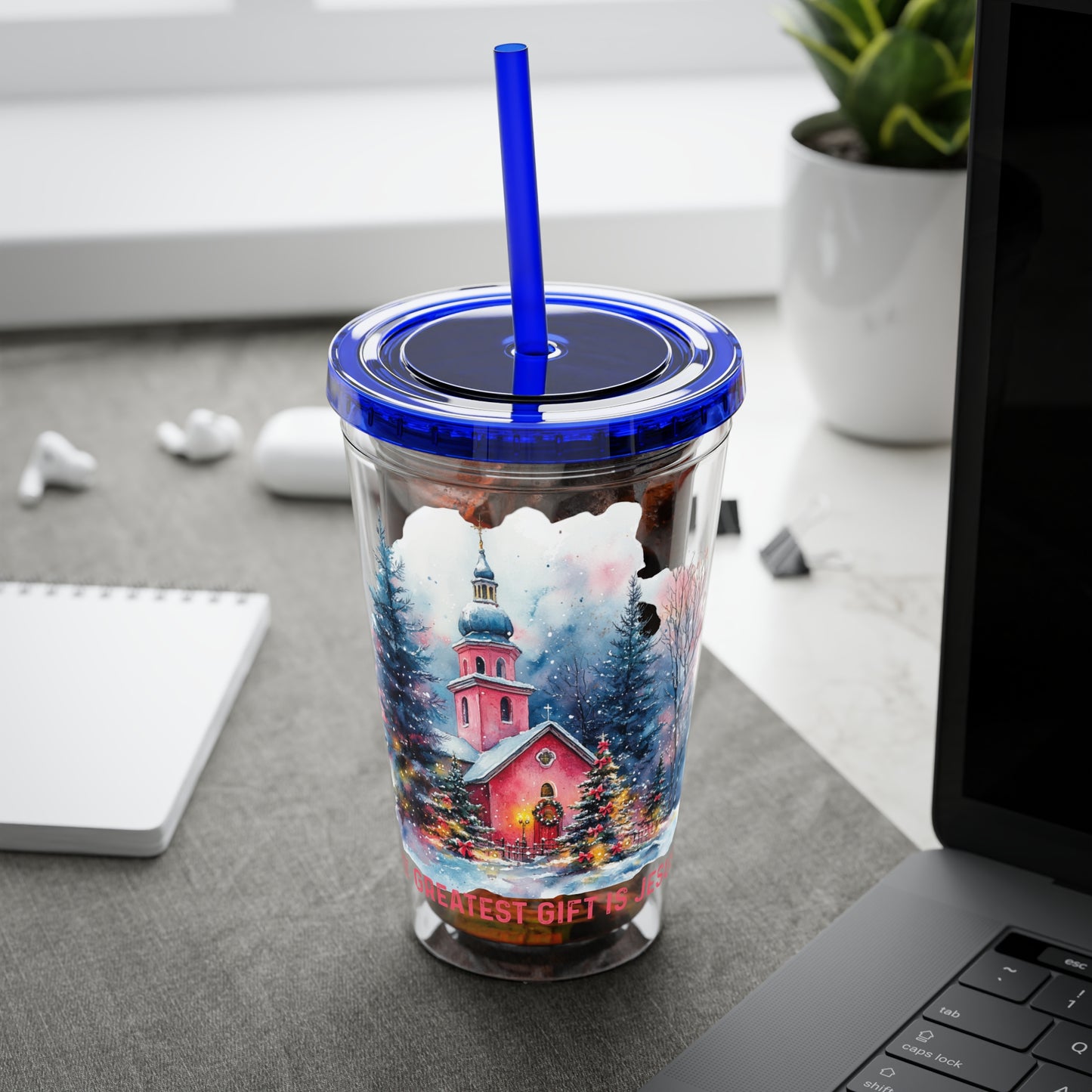 The Greatest Gift Sunsplash Tumbler with Straw, 16oz