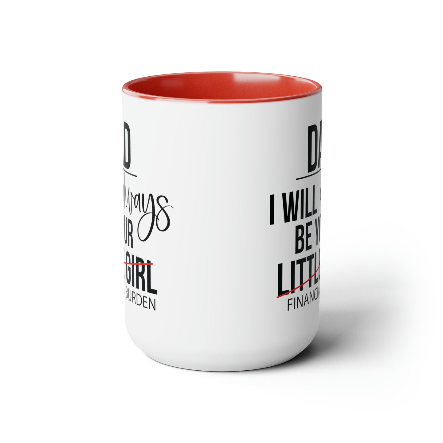 Financial Burden Two-Tone Coffee Mugs, 15oz