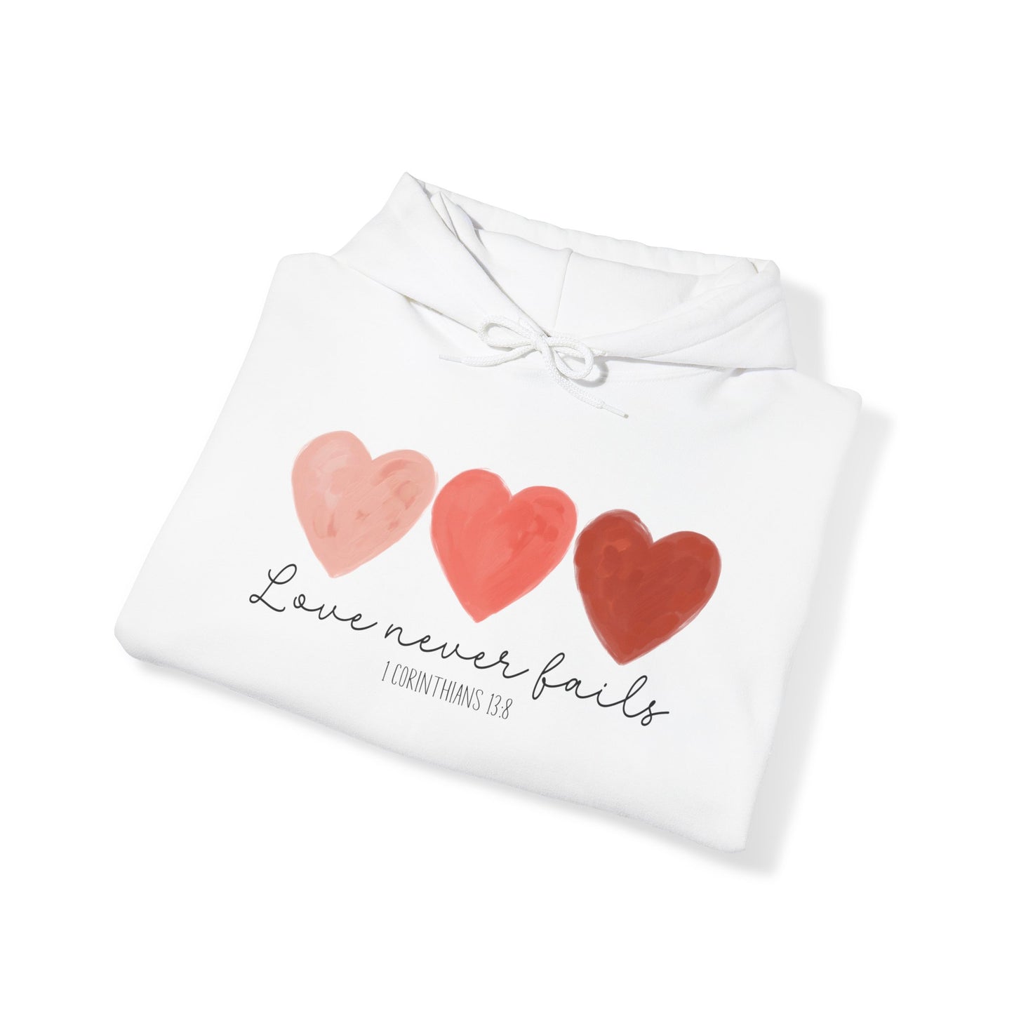 Love Never Fails Unisex Heavy Blend™ Hooded Sweatshirt