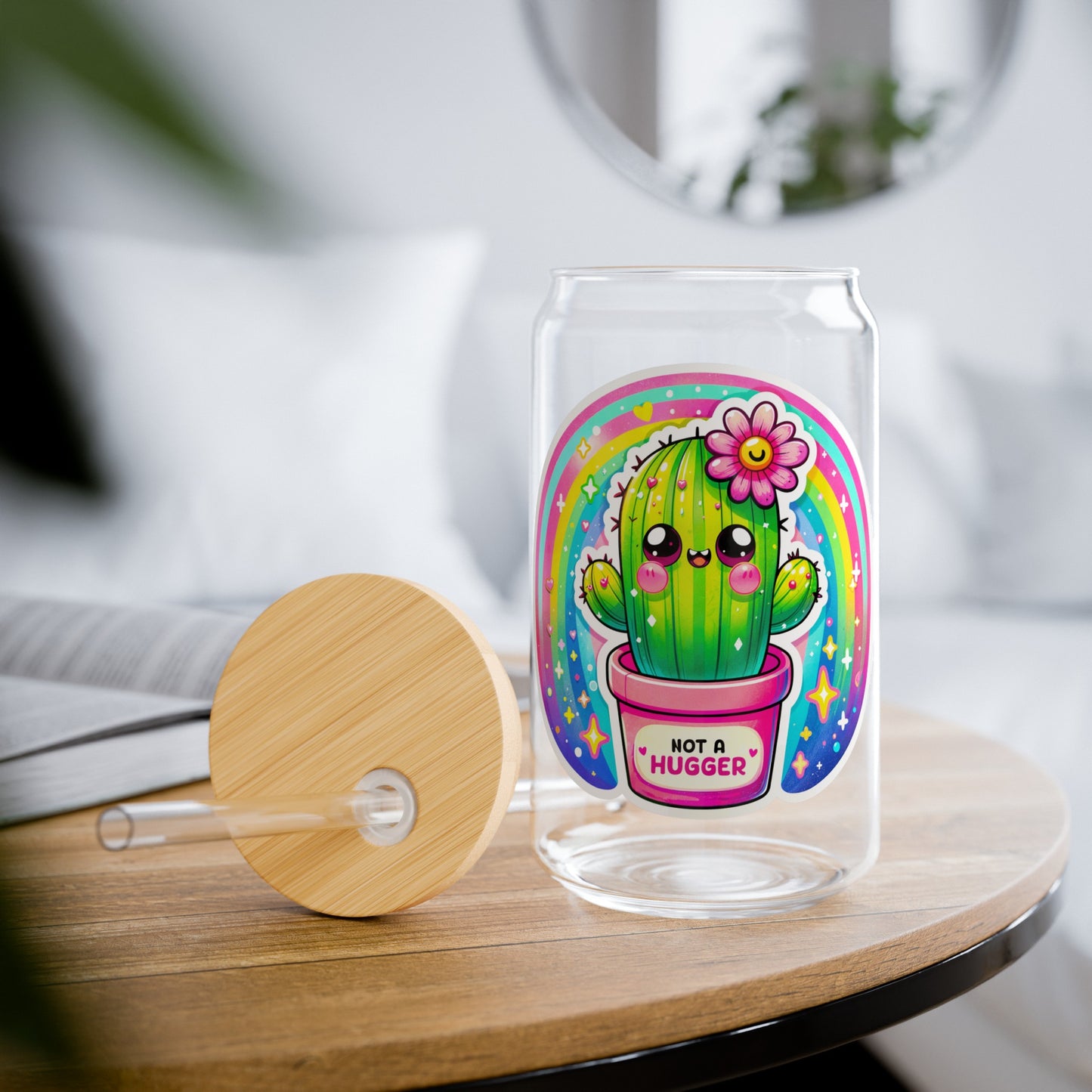 Not A Hugger Sipper Glass, 16oz